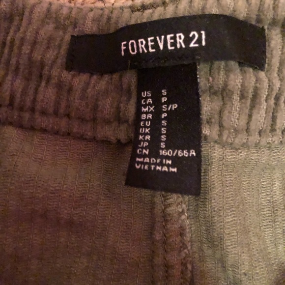 3/$30 sale! Forever21 Green Skirt Cordury - Picture 3 of 4